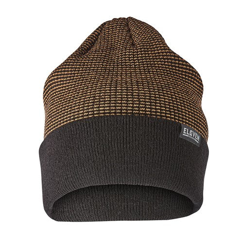 Eleven Workwear Textured Beanie Black Tobacco OS