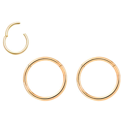 Rossan Ear Hinged Ring Gold CZ 10MM