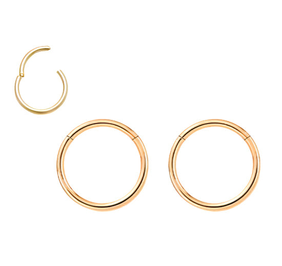Rossan Ear Hinged Ring Gold CZ 10MM