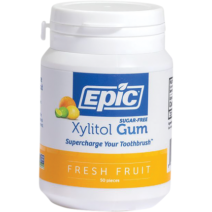 Epic Xylitol Chewing Gum Fresh Fruit 50 Pieces