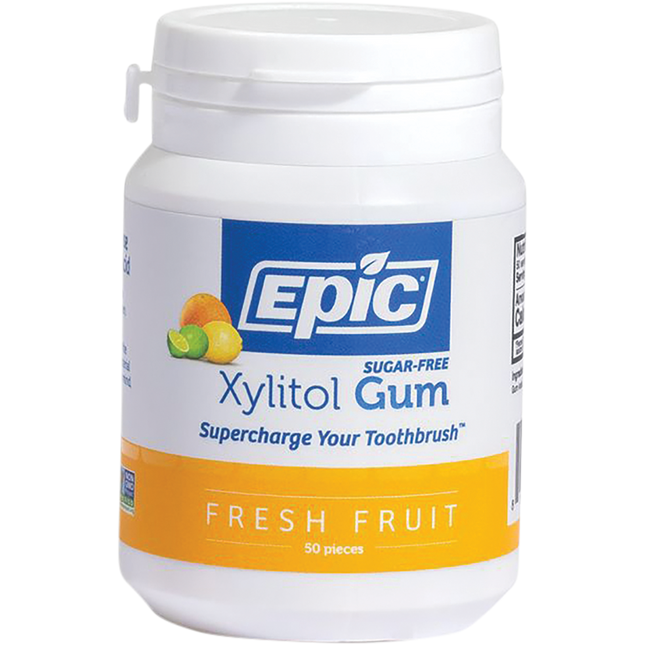 Epic Xylitol Chewing Gum Fresh Fruit 50 Pieces