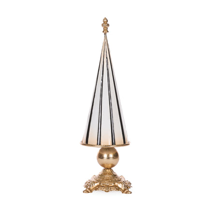 Holly and Ivy Black And Gold Striped Decorative Tree 44.2CM