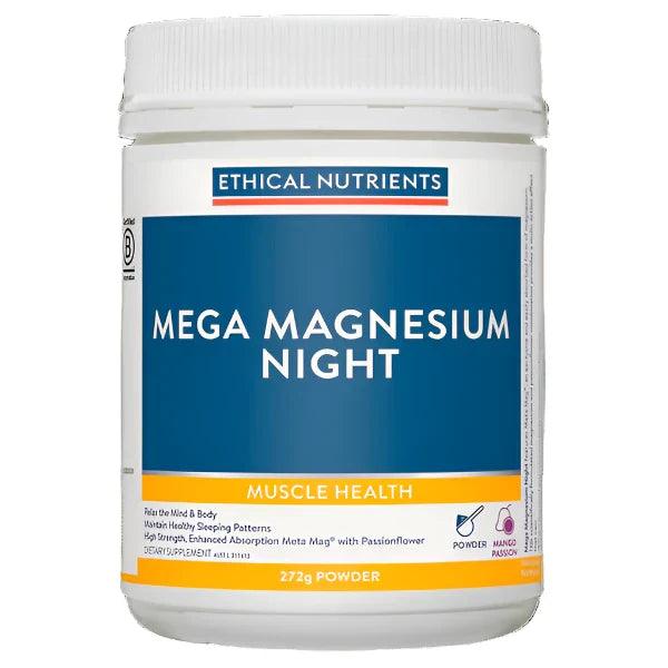 Ethical Nutrients Mega Magnesium Night Powder 272g - OhYouLuckyDuck.com.au