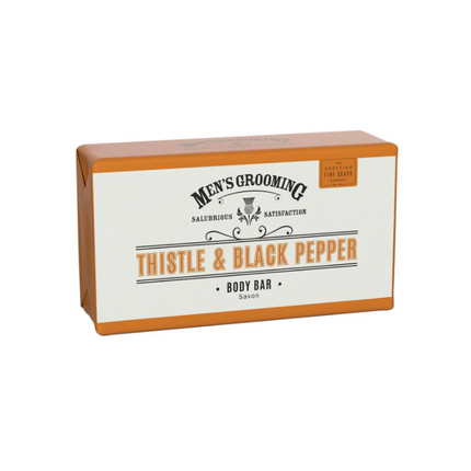 Scottish Fine Soaps Thistle & Black Pepper Wrapped Soap Bar 220G