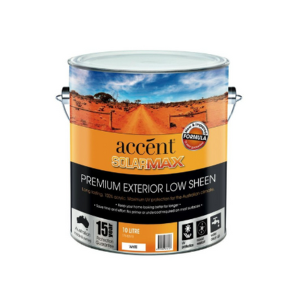 Accent Exterior Low Sheen Acrylic White 10L