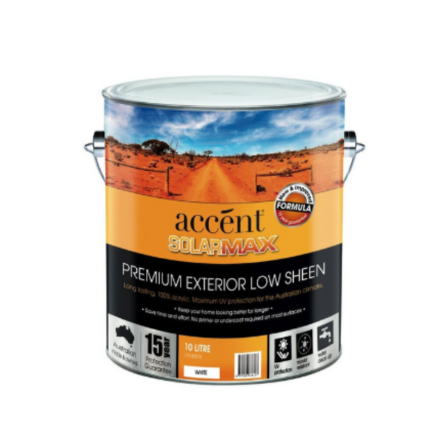 Accent Exterior Low Sheen Acrylic White 10L