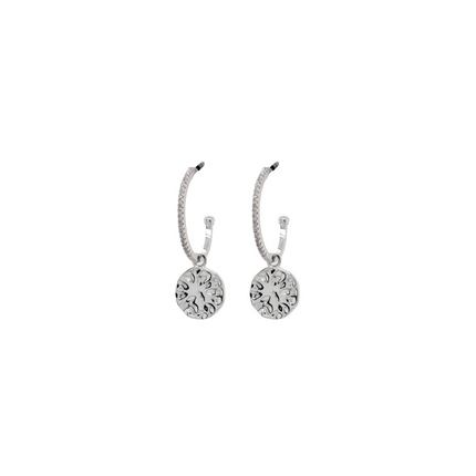 Adnohr Sensation Drop Round Pendant Rhodium