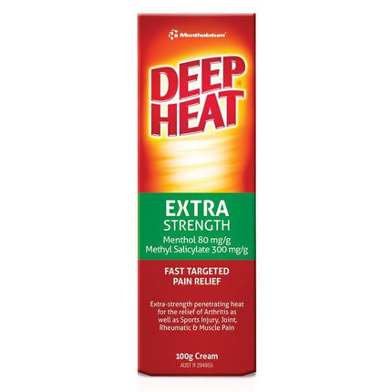 Deep Heat Extra Strength Cream 100g - OhYouLuckyDuck.com.au