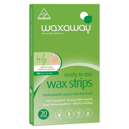 Waxaway Ready To Use Wax Body 20 Strips