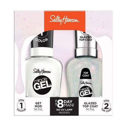 Sally Hansen Miracle Gel Duo Pack Get Mod and Glazed Top Coat