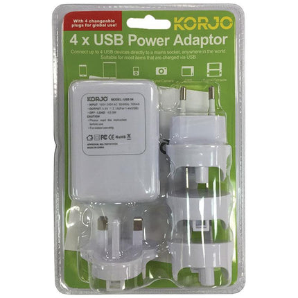 Korjo 4X Usb Power Adaptor