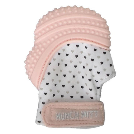 Malarkey Kids Munch Mitts Teether 3+ Months Pastel Pink
