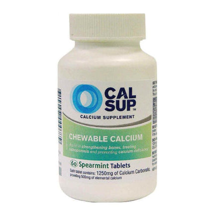Cal Sup Chew Spearmint 500mg 60 Tablets