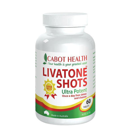 Cabot Health Livatone Shots Liver Tonic and Detox Support 60 Tablets