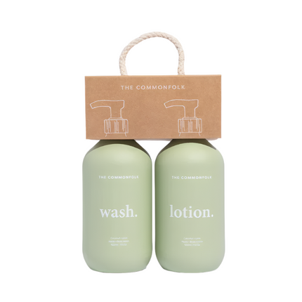 Commonfolk Wash & Lotion Kit Sage Sage Saffron & Amber
