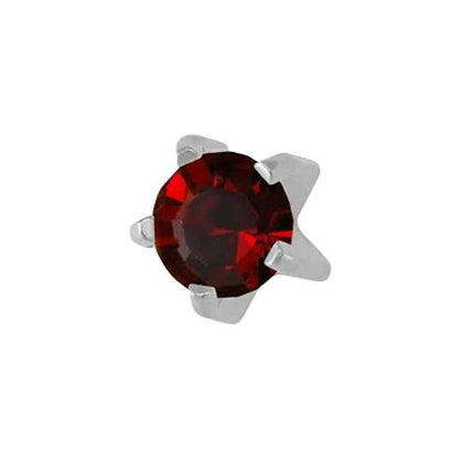 Rossan January Stainless Steel Clawset Garnet