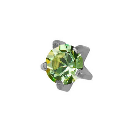 Rossan August Stainless Steel Clawset Peridot FD3047C