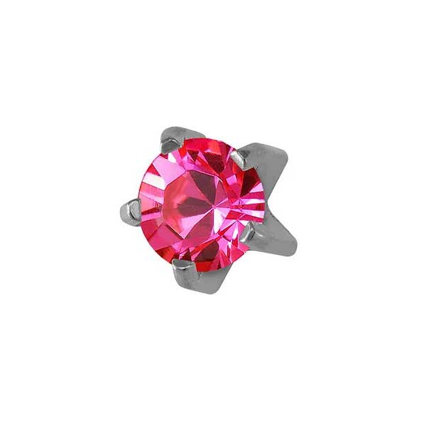 Rossan October Stainless Steel Clawset Pink Zircon FD3049C