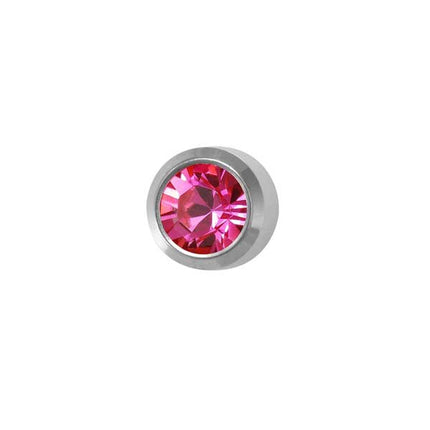 Rossan  FD3049M October Mini Steel Bezel Mini - Pink Zircon