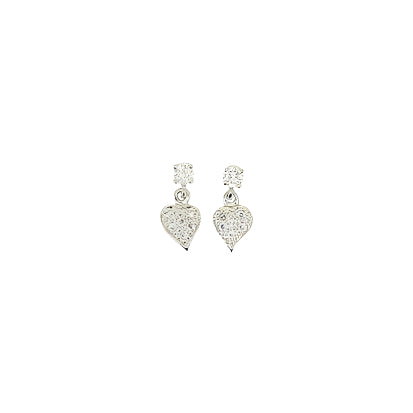 Rossan Cubic Zirconia Textured Heart Drop Fe4264