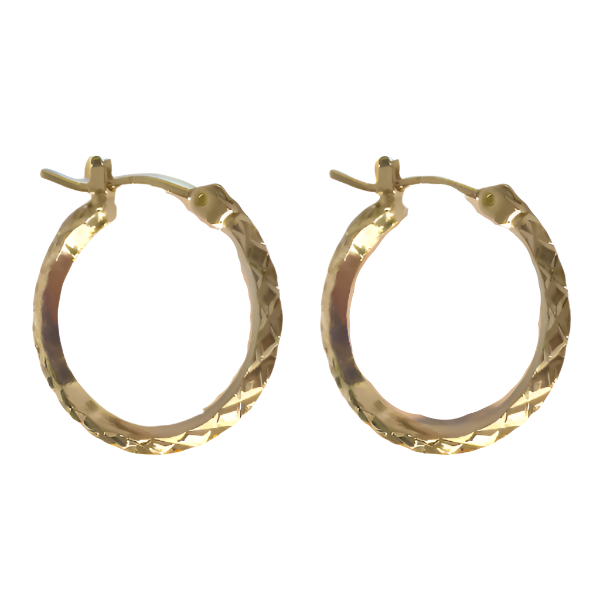 Rossan Diamond Cut Hoop Goldr Fe4320 20MM