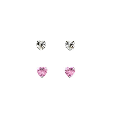 Rossan Duo Pack Heart CZ Stud Fe4733