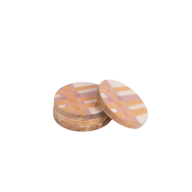 Bondi Wooden Coasters Tango Stripe Set of 4