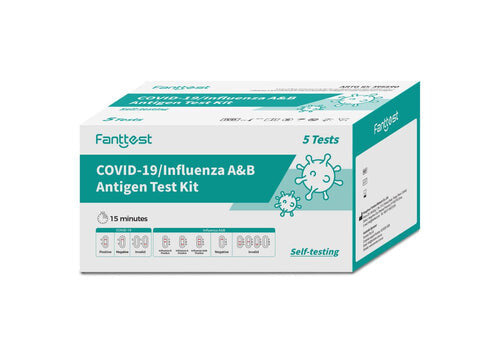 Fanttest COVID-19 / Influenza A&B Antigen Test Kit 5 Pack