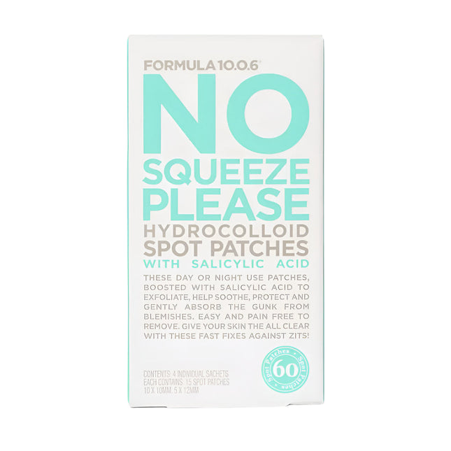 Formula 10.0.6 No Squeeze Please Hydrocolloid Spot Patches 60 Pack