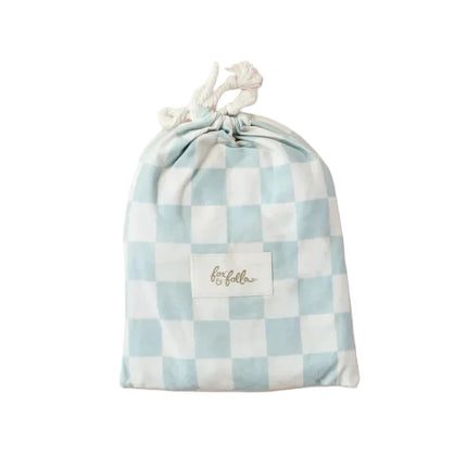 Fox & Fallow Organic Fitted Bassinet Sheet Sage Check