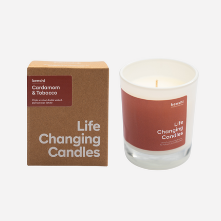 Kenshi Mid Size Scented Candle Cardamom and Tobacco 220G