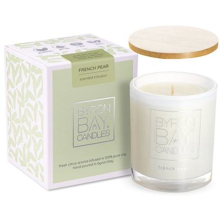 Byron Bay Candles French Pear Pure Soy Candle 50 Hour