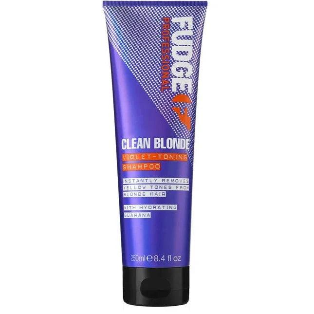 Fudge Professional Clean Blonde Violet Toning Shampoo 250mL - OhYouLuckyDuck.com.au