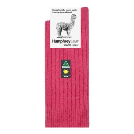 Humphrey Law Alpaca Wool Blend Health Socks Pink Small