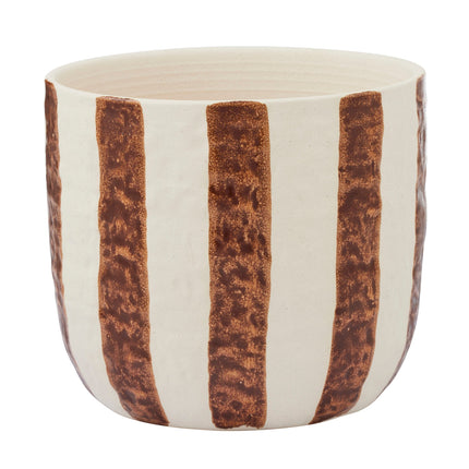 Rayas Ceramic Pot Tan 19CM x 17CM
