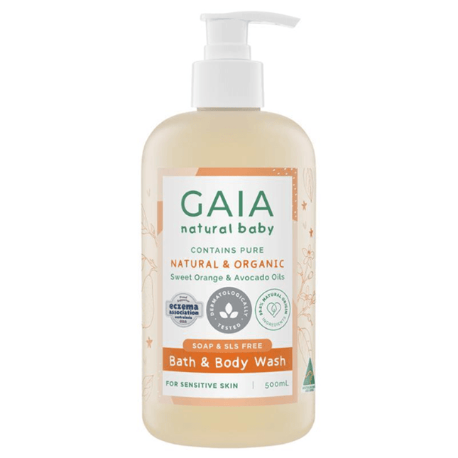 Gaia Natural Baby - Bath & Body Wash 500ml - OhYouLuckyDuck.com.au