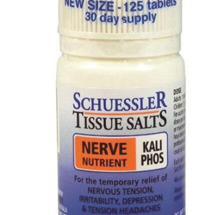 Schuessler Tissue Salt Nerve Nutrient KALI Phos 6x 125 Tablets