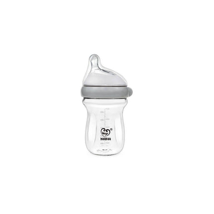 Haakaa Generation 3 Glass Baby Bottle with Silicone Teat Grey 180ML