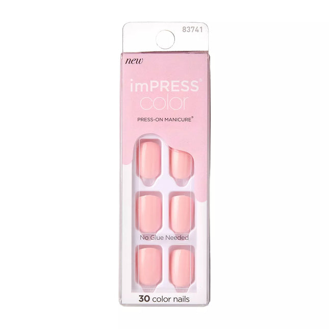Kiss Impress Color Press-on Manicure Nails - Epick Me Pink - OhYouLuckyDuck.com.au