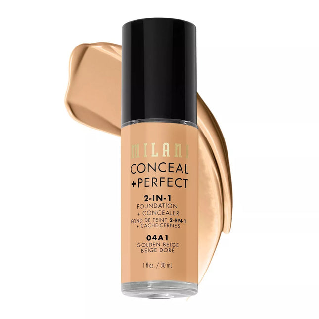 Milani Conceal Perfect 2 In 1 Foundation Concealer 04A1 Golden Beige
