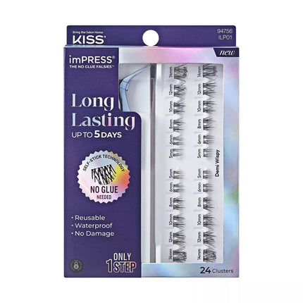 KISS imPRESS Long Lasting Press-On Self Adhesive False Eyelashes Demi Wispy