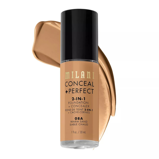 Milani Conceal Perfect 2 In 1 Foundation Concealer 08A Warm Sand