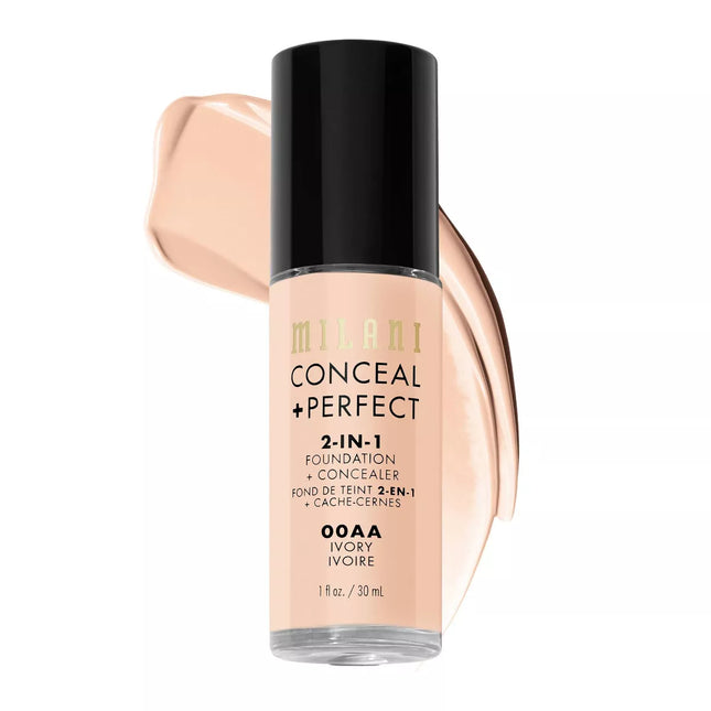 Milani Conceal Perfect 2 In 1 Foundation Concealer 00Aa Ivory
