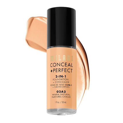 Milani Conceal + Perfect 2 in 1 Foundation 02A2 Warm Natural 30ml