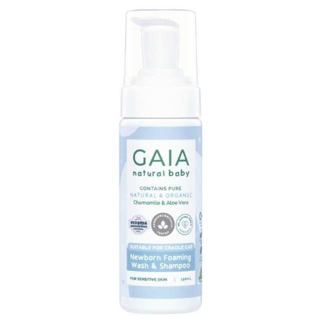 Gaia Newborn Foaming Wash & Shampoo 150ml - OhYouLuckyDuck.com.au