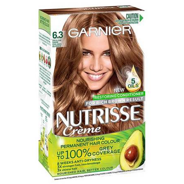 Garnier Nutrisse Permanent Hair Colour - 6.3 Praline Dark Golden Blonde - OhYouLuckyDuck.com.au