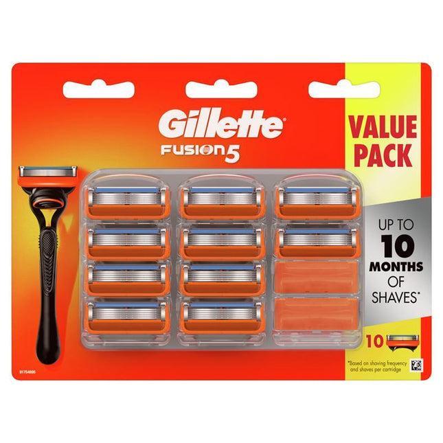 Gillette Fusion 5 Razor Blades 10 Cartridges Refills - OhYouLuckyDuck.com.au