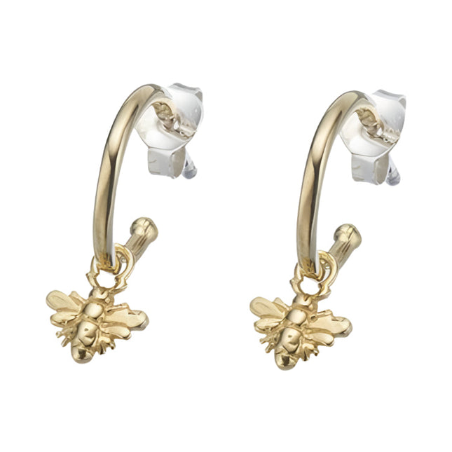 Palas Golden Bee Hoop Earrings