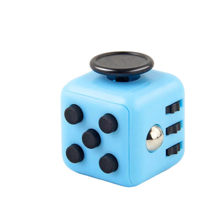 Anti Stress Fidget Cube 6 Sided Sensory Toy for Focus and Relaxation Blue