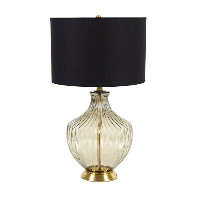 Maison Smoke Glass Urn Table Lamp Gold/Black
